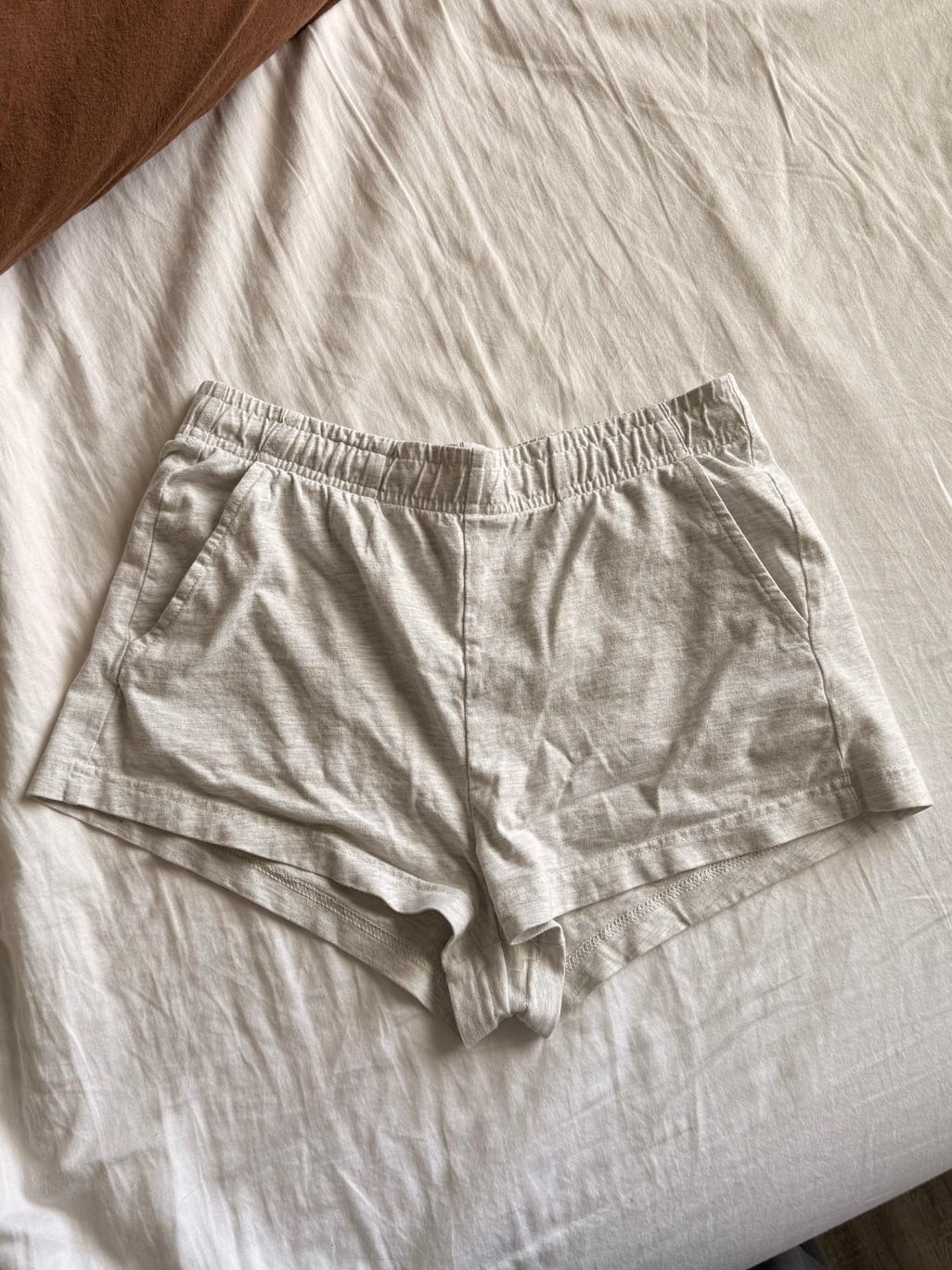 H&M Light Heather Gray Cotton Jersey Shorts Women’s Size Small